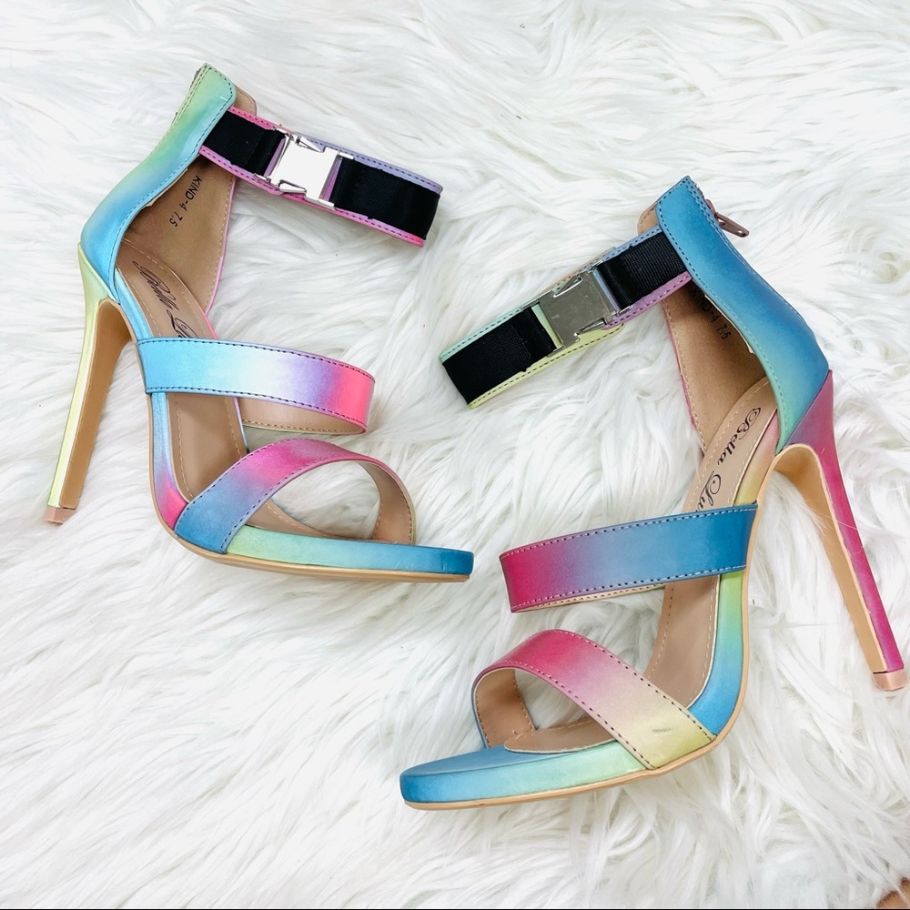 Multi iridescent buckle heel - Picture 3 of 11